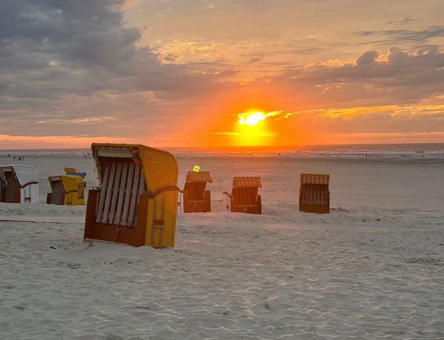 Sonnenuntergang am Strand auf Juist